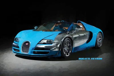 Canvas Pictures Bugatti Veyron Chiron Super Car Large Wall Art Poster Print